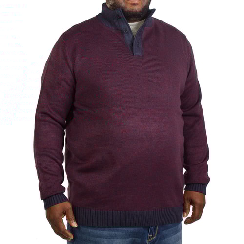 D555 Trichterhals Pullover Rot