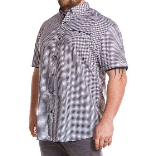 Mish Mash Whistle Navy and White Pattern Shirt