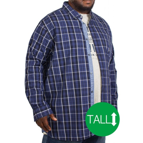 D555 Warwick Hemd & T-Shirt Set Blau - Tall Collection 