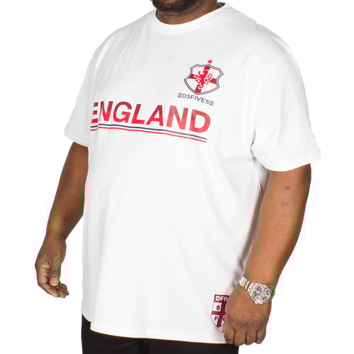 D555 England Fußball T-Shirt Leon Weiß