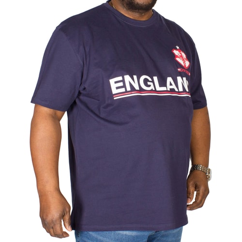 D555 England Fußball T-Shirt Leon Blau