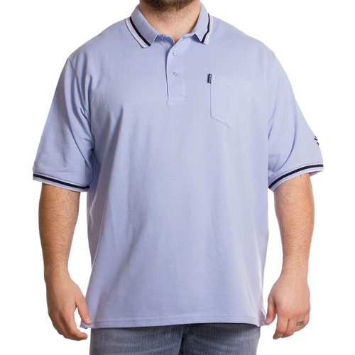 Lambretta Pocket Tipped Sky Blue Polo Shirt