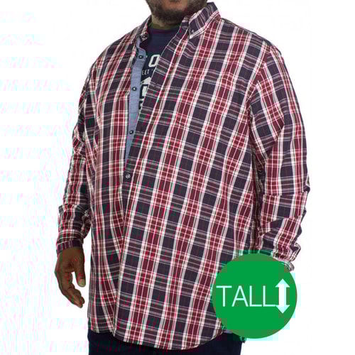 D555 Truman Hemd & T-Shirt Set Rot - Tall Collection