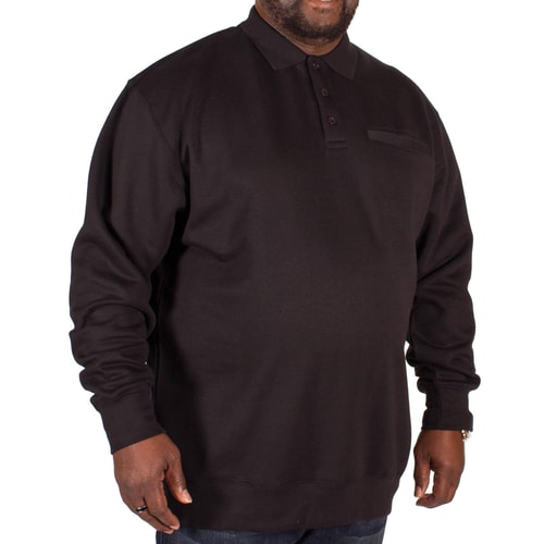 KAM Pullover Polo-Stil Schwarz