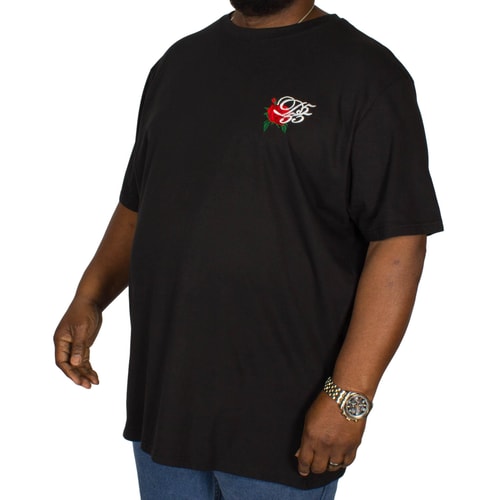 D555 besticktes T-Shirt Courtney Schwarz