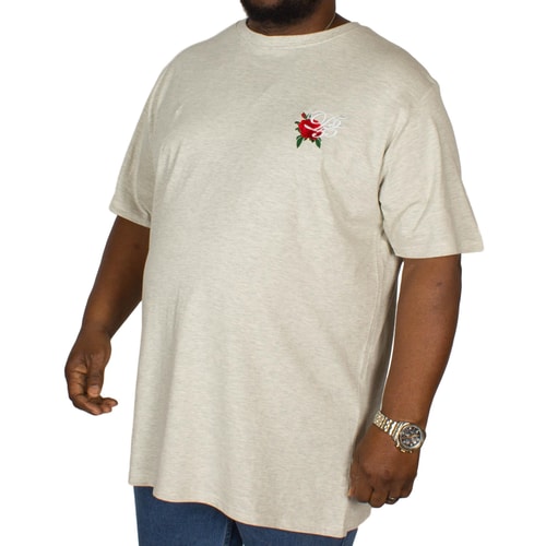 D555 besticktes T-Shirt Courtney Weiß