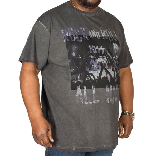 Replika Kiss Print T-Shirt Schwarz