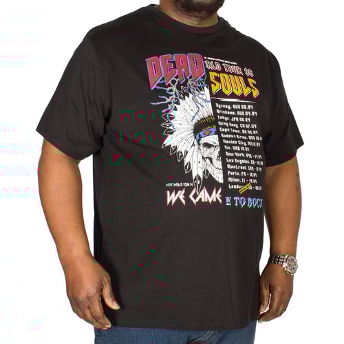 D555 T-Shirt Daley mit Dead Souls Print Schwarz