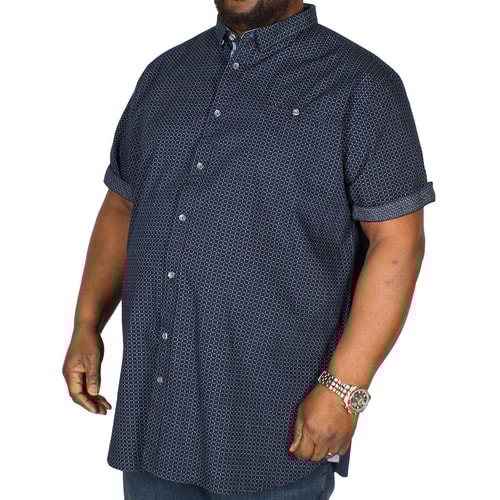 D555 Hemd Republic mit geometrischem Muster Blau 