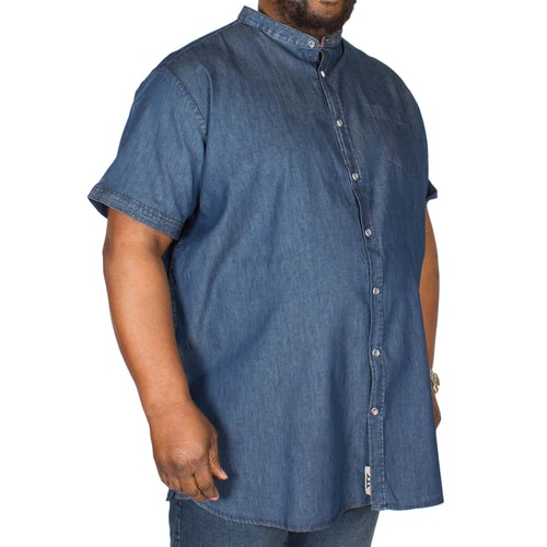 D555 Kragenloses Jeanshemd Astra 