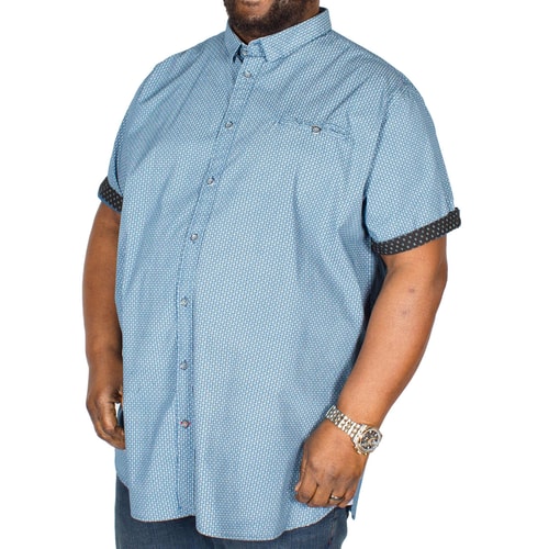 D555 Hemd Limburg mit Sternenmuster Blau