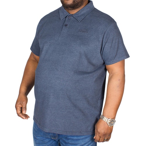 Weird Fish Andy Jersey Polo Shirt Blue Marl