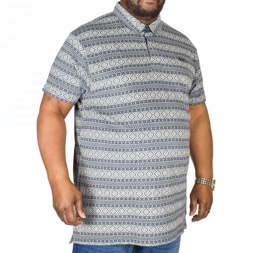 Weird Fish Jacquard Poloshirt Janssen Blau