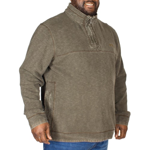 Weird Fish Sweatshirt mit RV-Kragen Khaki 