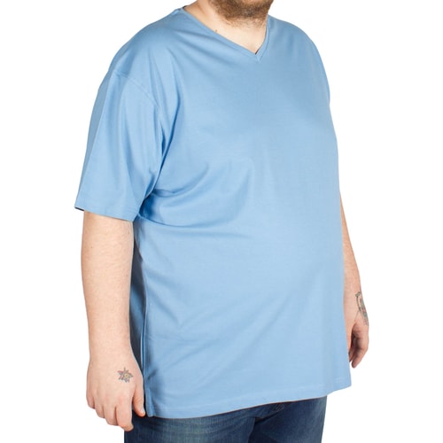 Cotton Valley V-Ausschnitt T-Shirt Hellblau