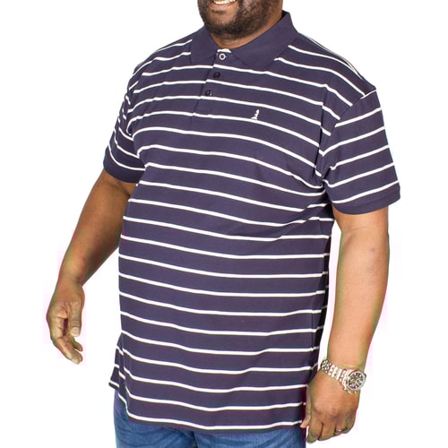 Replika gestreiftes Jersey Poloshirt Blau