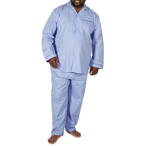 KAM klassischer Pyjama Himmelblau