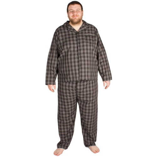 Cargo Bay Pyjama Set Schwarz kariert 