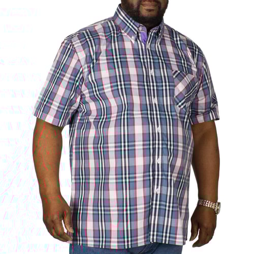 KAM kariertes Kurzarmhemd Blau