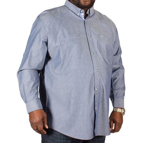 KAM Long Sleeve Chambray Shirt Denim
