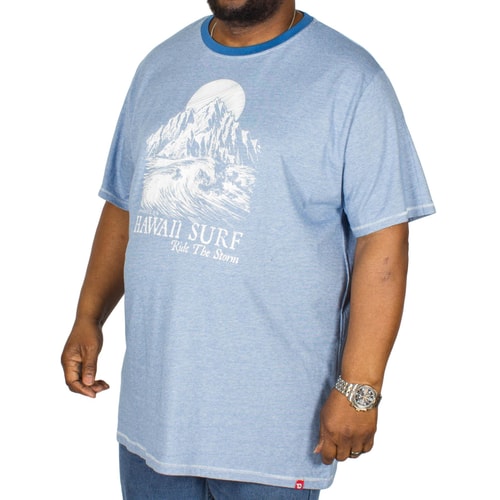 D555 bedrucktes T-Shirt Dakota Blau