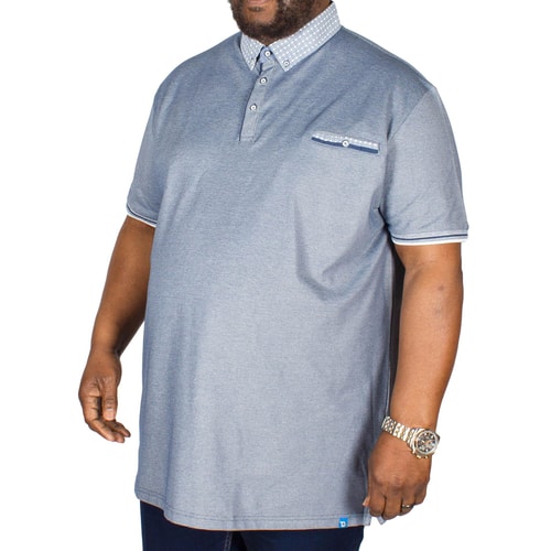 D555 Piqué Poloshirt Journey Blau Tall Fit 