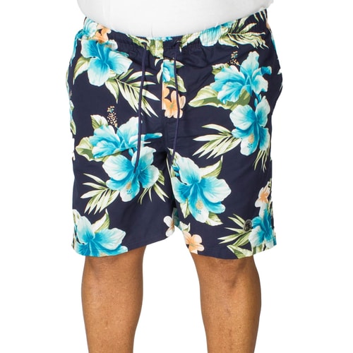 Espionage Badeshorts Blumenmuster Marineblau