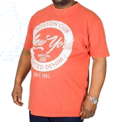 KAM T-Shirt mit Boston New York Print Rot