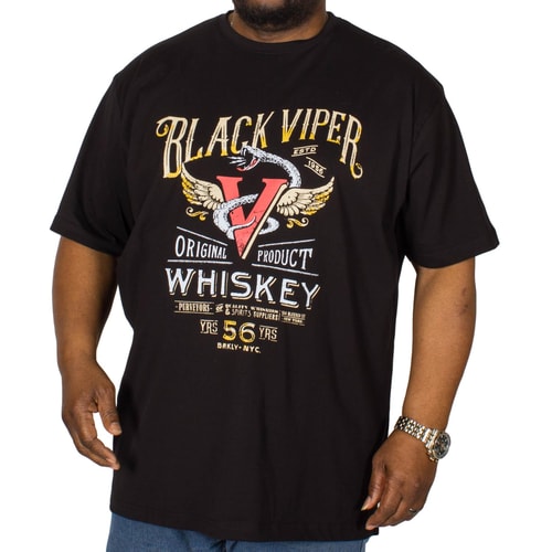 Espionage T-Shirt mit Black Viper Print Schwarz