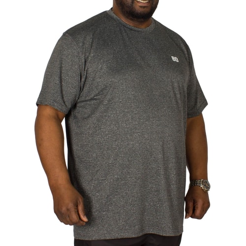 Bigdude Stretch Sport T-Shirt Grau meliert 