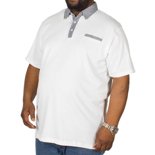 Bigdude Jersey Poloshirt Weiß