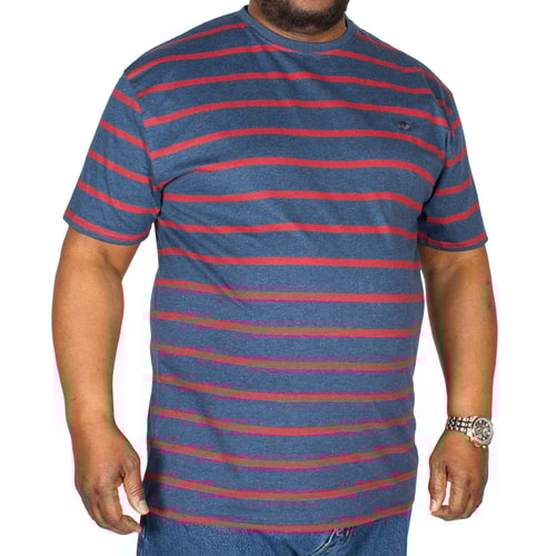 Raging Bull gestreiftes T-Shirt Blau 