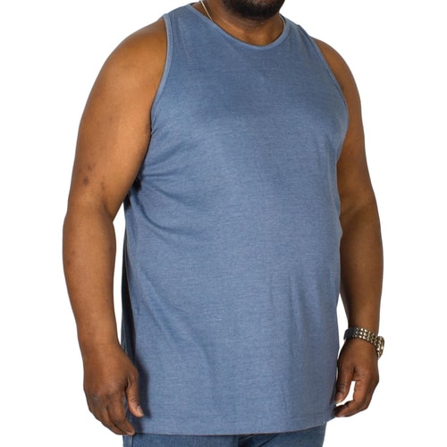 Bigdude Tanktop Blau meliert Tall Fit 
