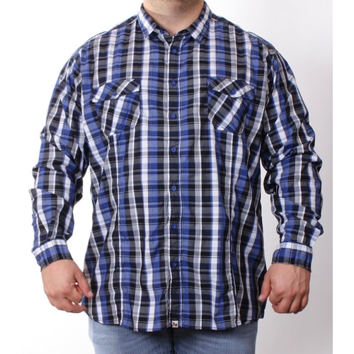 Duke London Blue/Black/White Check Shirt