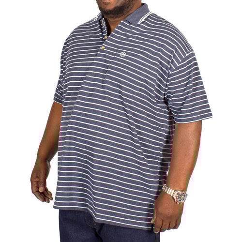 Brooklyn Lucas Stripe Polo Shirt Navy