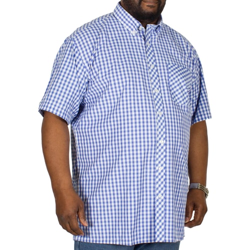 Espionage Kurzarmhemd Marineblau / Weiß