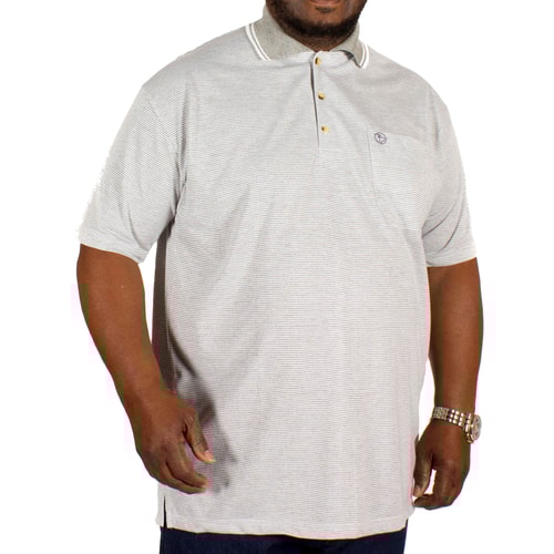 Brooklyn Pedro Stripe Polo Shirt Grey