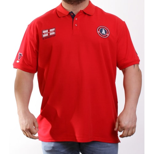 D555 Red Yacht Crew Polo Shirt