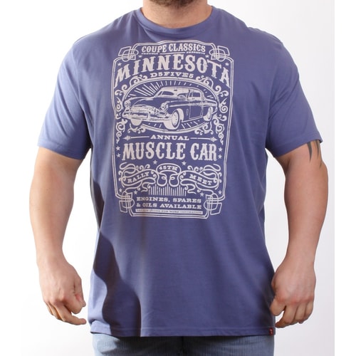 D555 Light Navy Minnesota Print T-Shirt