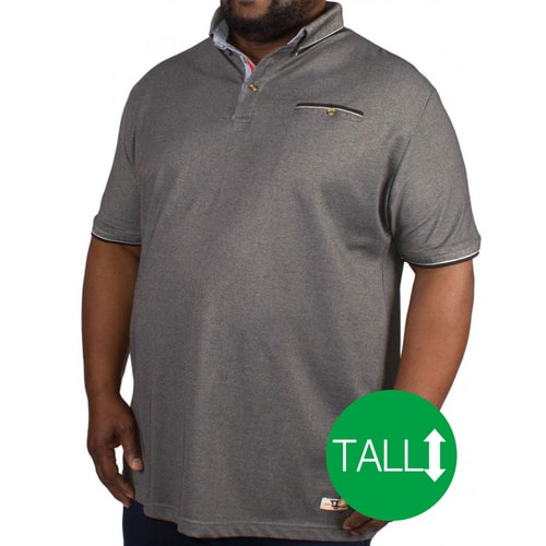 D555 Edric Kurzarm Poloshirt Anthrazit - Tall Collection