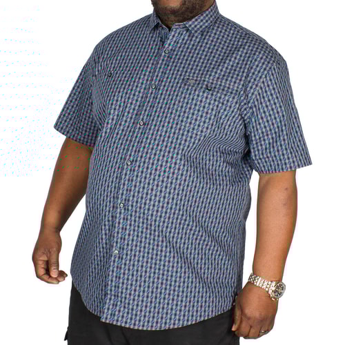 Mish Mash Kurzarmhemd Cosby Grau & Blau 