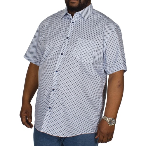 KAM Dobby Kurzarmhemd Hellblau 