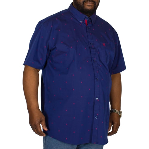 KAM Dobby Kurzarm Blau