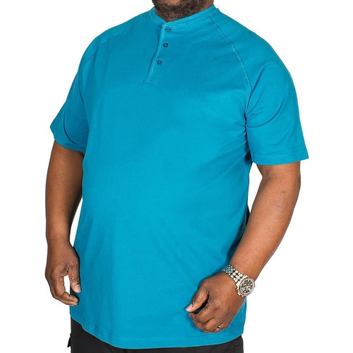 Metaphor T-Shirt mit Knopfleiste Türkis