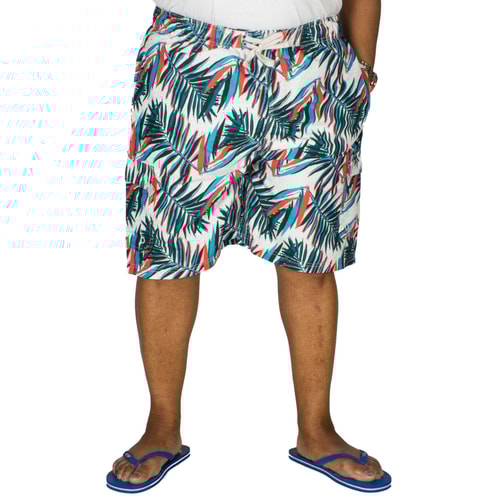 KAM Badeshorts mit buntem Blätterdruck 