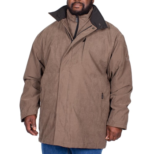 KAM Mantel Wildleder Look Beige