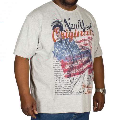 Pierre Roche Liberty Print T-Shirt Grau