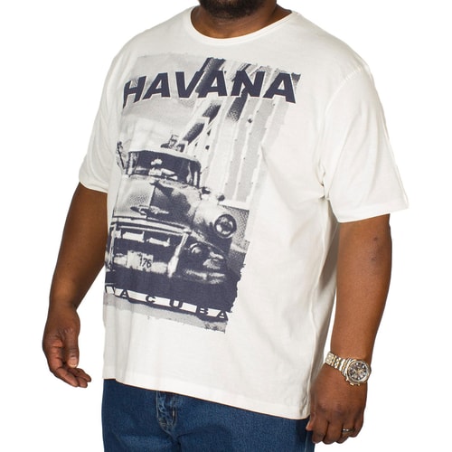 Pierre Roche Havana Print T-Shirt Weiß