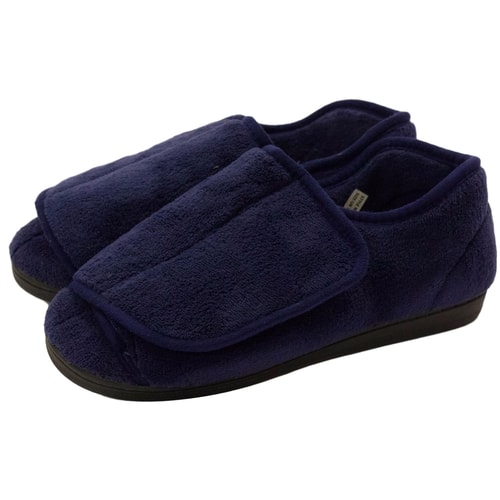 Dr. Keller "Dr. Velvit" Klettverschluss Slipper Blau