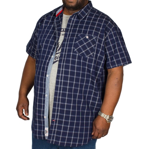 D555 Kurzarmhemd & T-Shirt Set Liberty Blau